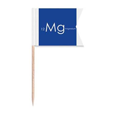 Imagem de Tabela menstrual elementos químicos, alcalina, metal e magnésio, marcadores de palito de dentes, marcação de rotulagem para bolo de festa, placa de queijo