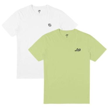 Imagem de Kit 2 Camisetas Lost New Year Sm23 Masculina Verde/Branco - ...Lost