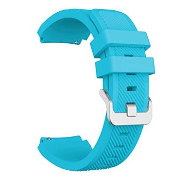 Imagem de WIKUNA Pulseira de silicone de 22 mm para Garmin Venu 2/vivoactive 4 pulseira de relógio inteligente pulseiras esportivas para Garmin Vivoactive 4 pulseira Correa (cor: azul, tamanho: 22 mm)