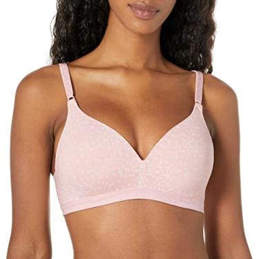 Imagem de Warner's Sutiã feminino Cloud 9 super macio sem fio levemente forrado conforto 1269, Estampa de pétalas de blush, 38C