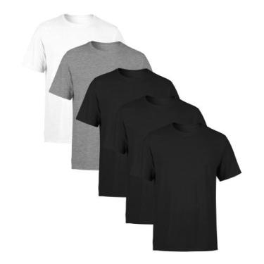 Imagem de Kit 5 Camisetas Ssb Brand Masculina Lisa Premium 100% Algodão
