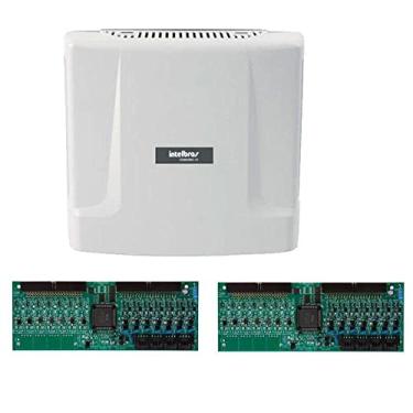 Imagem de Kit Central Interfone Condomínio 16 Ramais Comunic 48 + Placas Desbalanceadas Intelbra