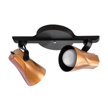 Imagem de Luminária de Teto Spot Trilho Direcionável Octa 2 Lâmpadas Praia Litoral E27 Bivolt