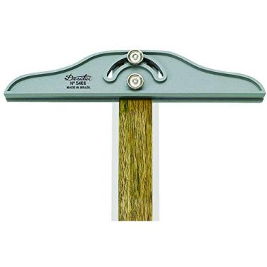 Imagem de Régua T de 60 cm em Madeira, Cabeçote Móvel, com Bordas de Acrílico 5406 – Trident, 5406, Madeira, 60 cm