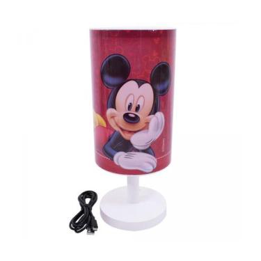 Imagem de Luminária Abajur - Mickey Mouse Red Decoração De Quarto Sala - Taimes