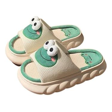Imagem de Pantufa Em Algodão Quentinha Antiderrapante Super Macia Sapo (br_footwear_size_system, adult, numeric, numeric_34_point_5)
