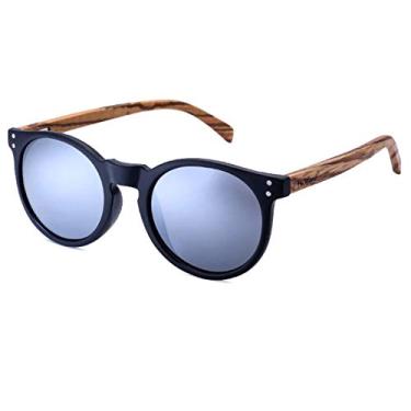 Imagem de Óculos de Sol HU WOOD Polarizados Óculos de Sol Design Madeira Bambu Oval com Proteção Uv400 (C4)
