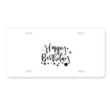 Imagem de DIYthinker Presentes de feliz aniversário Blessing Best Wishes placa de licença decoração de aço inoxidável para automóveis