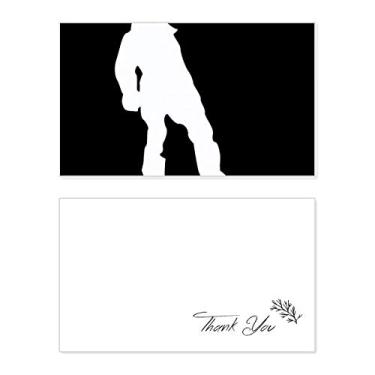 Imagem de Skateboarding Sport Black Outline Pattern Thank You Card Birthday Paper Greeting Wedding Repreciation