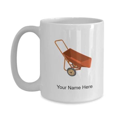 Imagem de Caneca de carrinho de mão personalizada, caneca de café de carrinho de mão, ideia de presente de carrinho de mão - Caneca de café de 445 ml
