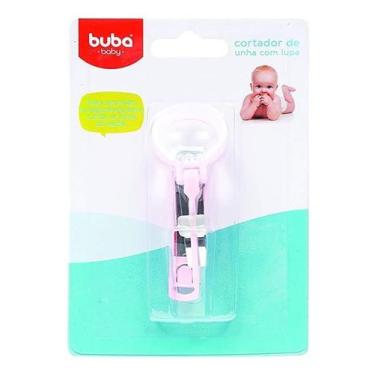 Imagem de Cortador De Unha C/Lupa Rosa Multikids Bebê Higiene Infantil - Buba Ba