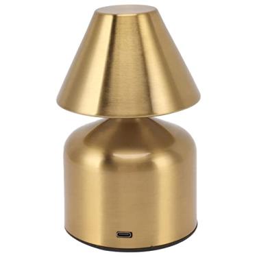 Imagem de Luminária de mesa sensível ao toque, abajur de mesa sensível ao toque, 3 W, galvanização elétrica escovada para quarto (ouro)