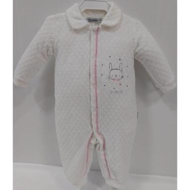 Imagem de Macacão Plush Luxo Inverno Bebê Menina Zafielo 549 - Off White - P ( 2 - 3 MESES )-Feminino