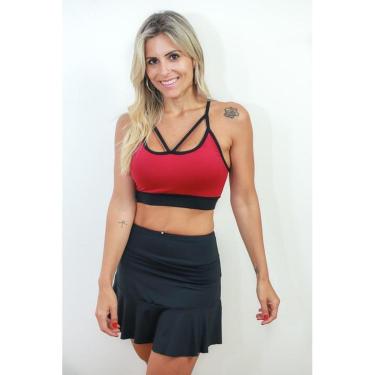 Imagem de Shorts Saia com Babado - Preto - G1 - preto-Feminino