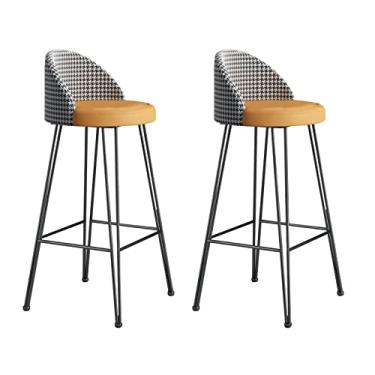 Imagem de SaiLiN Cadeiras de jantar cadeiras de sala de jantar banquetas de bar com altura de balcão, cadeira de jantar de ilha de cozinha moderna com encostos, banqueta de bar sem braço para cadeiras de balcão capacidade de ilha 150 kg Tudo está bem