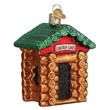 Imagem de Old World Christmas Ornamentos Hasbro Lincoln Toras Enfeites de vidro soprado para árvore de Natal