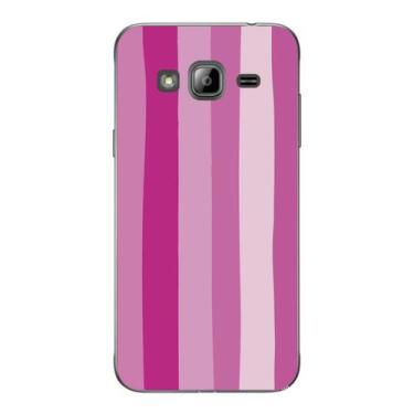 Imagem de Capa Case Capinha Samsung Galaxy  J3 Arco Iris Rosa - Showcase