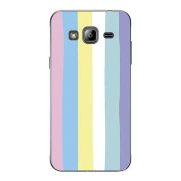 Imagem de Capa Case Capinha Samsung Galaxy  J3 Arco Iris Candy - Showcase