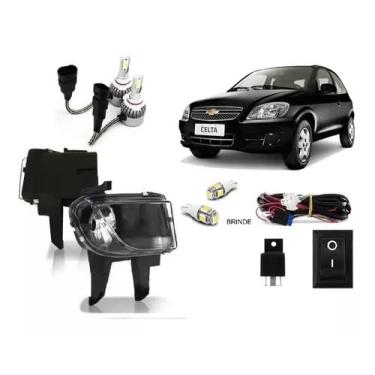 Imagem de Kit Farol Milha Celta Prisma 2007 2012 Com Xenon Led + Cortesia