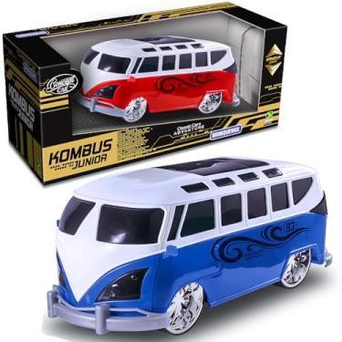 Imagem de Carrinho Kombi Esportiva Tunada Roda Livre de Brinquedo Perua Clássica Infantil de 20cm