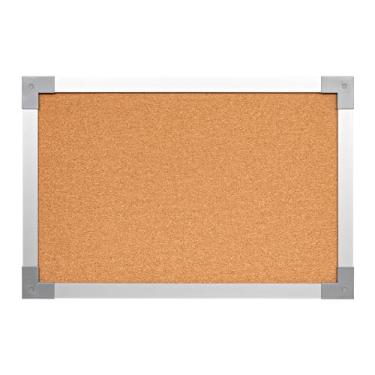 Imagem de Quadro de Aviso Cortiça Moldura Mdf Alumínio Soft Prime STALO, 100x70