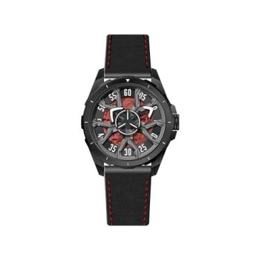 Imagem de OBLVLO designer masculino esqueleto dial pulseira de couro relógio automático gent 316l aço luminoso à prova dwaterproof água mecânico clássico relógio de pulso CAM (CAM-BBB)