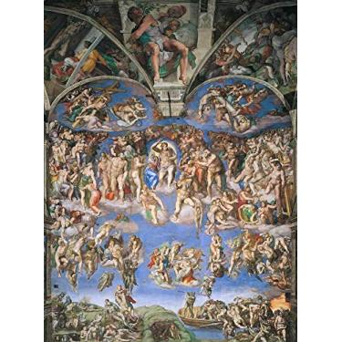 Imagem de O Juízo Final (Completo) de Michelangelo - 30x40 - Tela Canvas Para Quadro