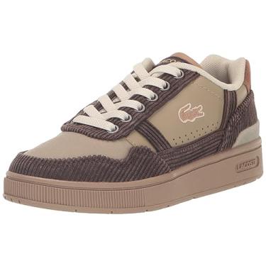 Imagem de Lacoste Tênis infantil T-Clip, Marrom/marrom escuro, 5 Infant