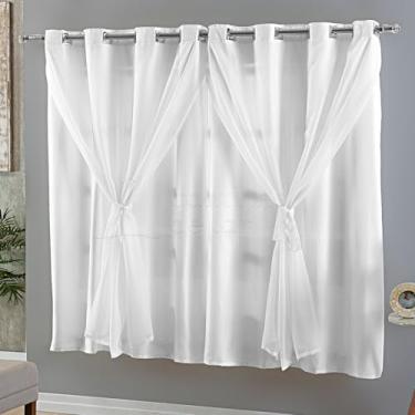 Imagem de Cortina de Voil com Forro Microfibra 2,80m x 1,70m - Branca
