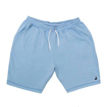 Imagem de Bermuda Moletinho Algodao Masculina Elastico Cintura Cordao Ajustavel Com Bolso Lateral e Traseiro