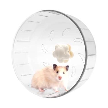 Imagem de GOLDEAL Roda silenciosa para hamster de 17 cm, brinquedos para hamster para gaiola de hamster, roda de corrida de exercícios super silenciosa para hamsters pequenos, gerbos ou camundongos (17 cm)