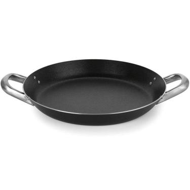 Imagem de Paellera G Profissional Preta 43 Cm 5 L Em Alumínio Com Revestimento Interno Antiaderente Multiflon