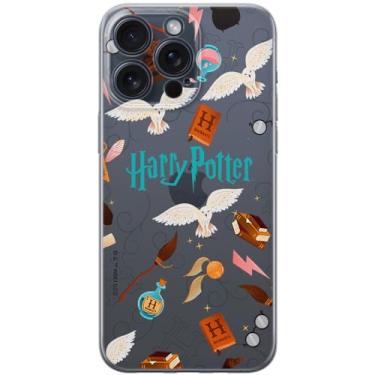 Imagem de ERT GROUP Capa de celular para iPhone 15 PRO MAX, original e oficialmente licenciada, padrão Harry Potter 228, otimamente adaptada à forma do celular, parcialmente transparente