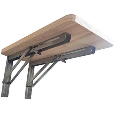Imagem de Mesa dobrável de parede suspensa, folha de gota, montagem na parede, material de madeira, bancada de trabalho multifuncional, onecolor, 60x40
