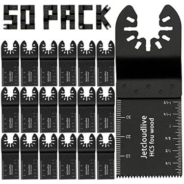 Imagem de QENWKXZ Lâminas multiferramentas de serra oscilante, mistura de aço de alto carbono, acessórios de ferramentas oscilantes de liberação rápida, kit universal profissional de lâminas de corte rápido