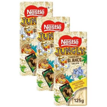 Imagem de Barra Chocolate Branco Com Bolacha Nestlé Jungly 125G - Nestle