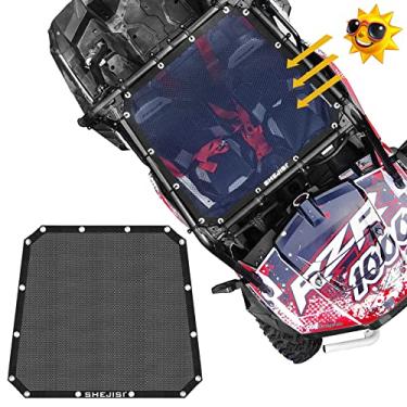 Imagem de SHEJISI RZR Soft Top Rede de malha de guarda-sol, rede de proteção de janela macia de cabine aprimorada, sol UV, lama, sujeira, proteção de membros de árvores, para Polaris RZR 1000 XP RZR 900 XP EPS Acessórios práticos e robustos RZR