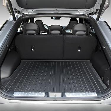 Imagem de Forro de carga premium para Kia EV6 2022 - 100% de proteção - Tapete de porta-malas de carro com ajuste personalizado - Tapete de carga preto fácil de lavar e para todas as estações - Forros de porta-malas medidos a laser em forma 3D para Kia EV6 (CV)