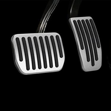 Imagem de Jsorum Capas de pedal de alumínio automotivas, capas de pedal de acelerador de freio, substituição de pedal de pé, almofadas antiderrapantes para pedal de carro, acessórios de desempenho