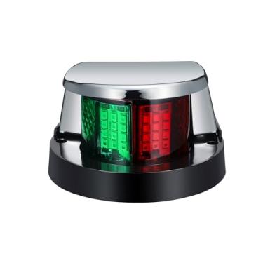 Imagem de Partsam Lâmpadas de LED para navegação náutica com 12 LEDs, luz frontal de barco vermelha e verde para pequenos barcos e pontões de iate