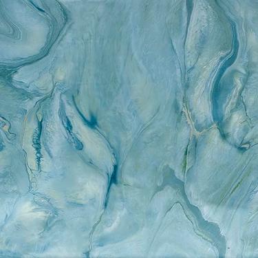 Imagem de Papel de parede de mármore azul descasque e cole papel de contato azul oceano e dourado 61 cm x 899 cm bancadas de granito grande mural autoadesivo resistente à água para banheiro, cozinha, sala de