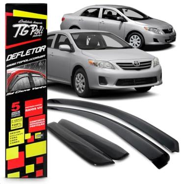 Imagem de Calha Chuva Defletor Inteiriça Slim Corolla Sedan 4 Portas 2008 2009 2010 2011 2012 2013 2014 Fumê