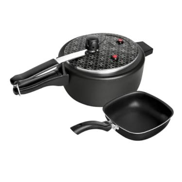 Imagem de Panela De Pressão Patolux 2,5 Litros Antiaderente Preto Com Frigideira