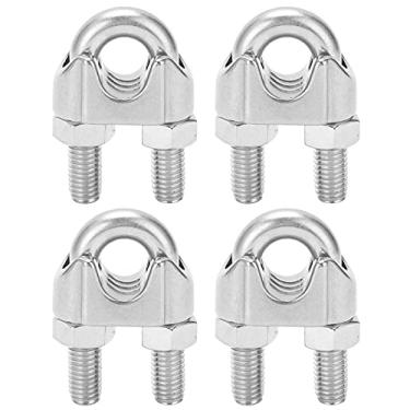 Imagem de 4 Pces 9/16 Polegada Braçadeiras De Cabo De Corda De Fio M14, Braçadeiras De Corda De Fio De Aço Inoxidável, Fixadores De Sela De Parafuso Em U
