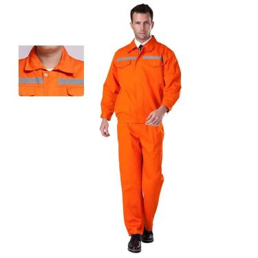 Imagem de Conjunto Uniforme EPI Faixa Refletiva Profissional Contruçao Civil Obra Serviço Segurança