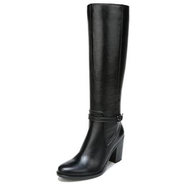 Imagem de Naturalizer Botas femininas de couro Kalina cano longo até o joelho, Couro preto, 9