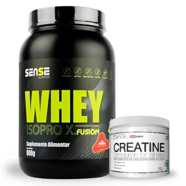 Imagem de Kit Whey Iso Pro X Fusion 900g + Creatina Pura 100g (900g, Morango)