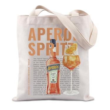Imagem de TIIMG Sacola Aperol Spritz - Presente para amantes de coquetéis italianos, Aperol Spritz, big