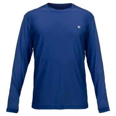 Imagem de Camiseta Masculina Curtlo Active Fresh Manga Longa Azul Marinho