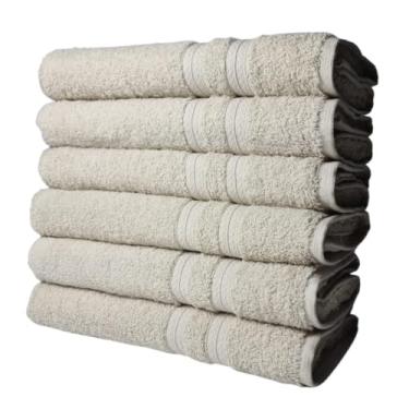 Imagem de Kit 4 Toalha de Banho Grande 100% Algodão Alta Absorção Padrão Hotel (Bege)